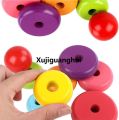 Xujiguanghui Melissa Doug Rainbow Stacker Wooden Ring Educational Toy - Wooden Rainbow Stacking Rings Baby Toy, Stacker Toys For Infants And Toddlers /colour and size recoginition. 
