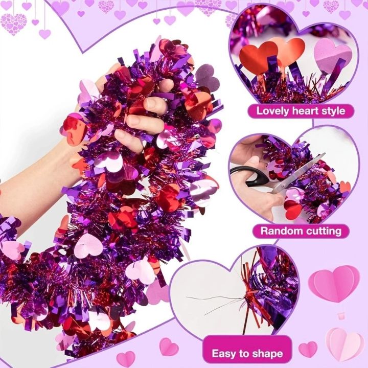 Colorful%205M%20Heart%20Tinsel%20Garland%20Love%20Sequins%20Heart%20Snowflake%20Valentines%20Garland%20Ceiling%20Decor%20Cupid%20the%20God%20of%20Love%20Hanging%20Decor%20Valentines%20Party%20-%20Image%208