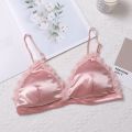 Bra - Elastic Straps Wireless Sexy Lace Bra Cozy Satin Bras For Women - Sexy Lingerie 1 PCS Only. 