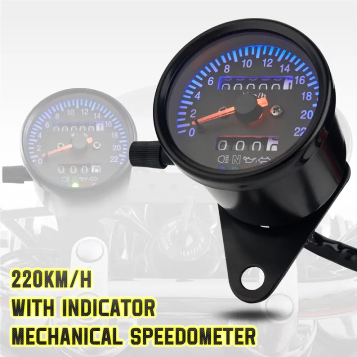 Cafe%20Retro%20Motorcycle%20Modified%20Gauge%20LED%20Indicator%20Mechanical%20Speedometer%20Odometer%20220Km/H%20Motorcycle%20Parts%20-%20Image%206