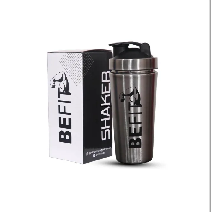 BeFit Stainless Steel Gym Shaker Bottle Shaker Bottles for Protein ...