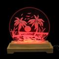 Lamp Showpiece  Red Led Acrylic Sunset. 