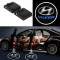 Wireless Hyundai Logo Shadow Door Light / Ghost Shadow Door Light For All Hyundai Cars ( Works With All Cars ) Car Fancy Lights  (Black). 