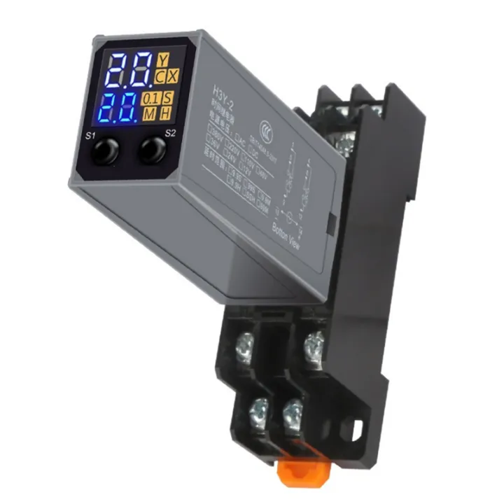 LCD Display Relay -on Controller Electronic Timer Relay with Base ...
