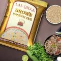 Lal Qilla Brown Basmati Rice 1kg – Whole Grain, Nutty Flavor, High Fiber. 