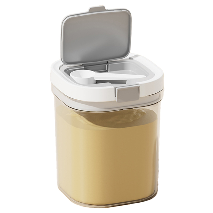 NAMUNY Plastic Canisters - UV-Resistant Kitchen Storage Jars with Free Scraper Spoon for Milk Powder & Food Sealing Large