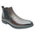 Dark Brown Leather Chelsea Boot For Men. 