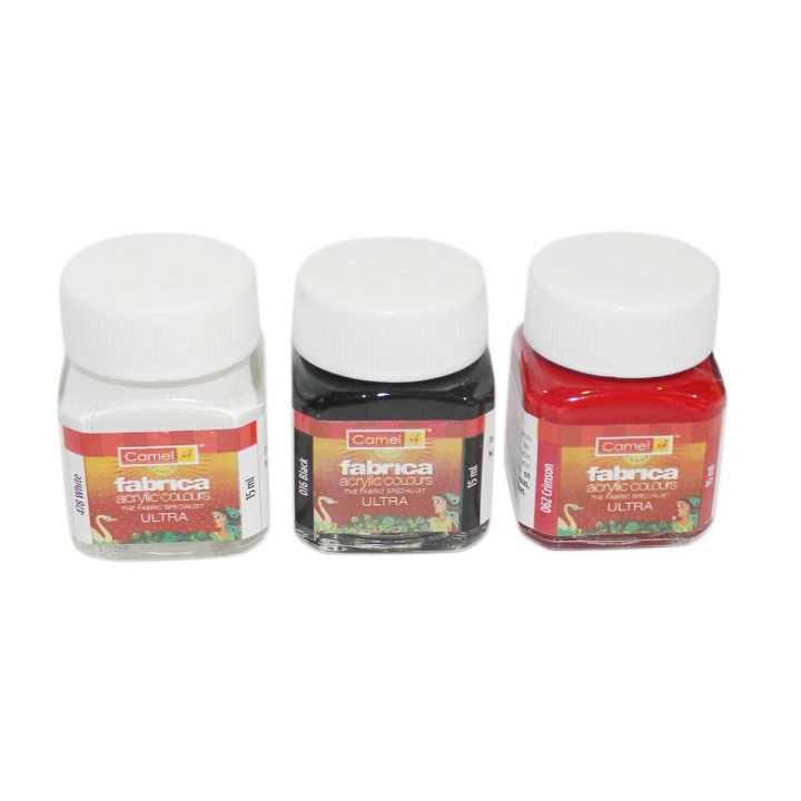 Camel White/Black/Red Fabrica Acrylic Colors Mix Set Of 3 | Daraz.com.np