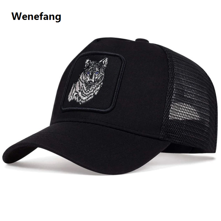 Wenefang%20Hip%20Hop%20Black%20wolf%20Embroidery%20Baseball%20Caps%20Summer%20Mesh%20Snapback%20Hats%20For%20Women%20Men%20casquette%20Trucker%20Cap%20-%20Image%203