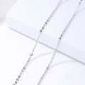 Simple 1MM Pendant Jewelry 925 Sterling Silver Necklace Cross Chain Men Women. 