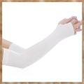 Kqueebee 1 Pairs Unisex Arm Cooling Sleeves UV Protection Arm Sleeves for Men&Women,for Running, Cycling, Hiking, Golf(White). 