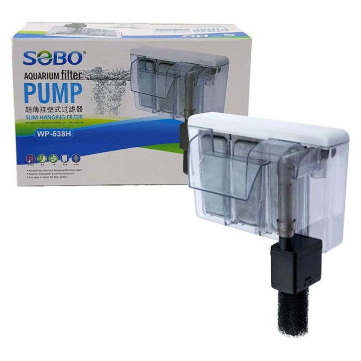 SOBO Aquarium Filter Pump Slim Hang On Back Filter WP-508H Juwel Aquarium