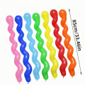 20pcs new Long Shape Threaded Latex Balloons Latex Unique Inflatable Balloons Twist Spiraal Balloon Kid. 