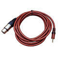 2.5m XLR Female to 3.5mm Male Stereo Jack Microphone Cable | High-Fidelity Audio, Gold-Plated Adapter for Clear Sound, for Mics, Cameras & Recorders. 