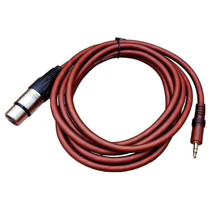2.5m XLR Female to 3.5mm Male Stereo Jack Microphone Cable | High-Fidelity Audio, Gold-Plated Adapter for Clear Sound, for Mics, Cameras & Recorders