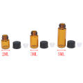 10PCS Mini Amber Glass Empty Essential Oil Bottle Sample Vials Brown 2ML 3ML 5ML Eshylala. 