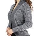 Grey Textured Back Net Shrug For Women. 