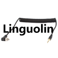 Linguolin New style 2025 NEW 3.5mm to Male PC Flash Sync Cable Screw Lock for Trigger Studio Light Guka. 