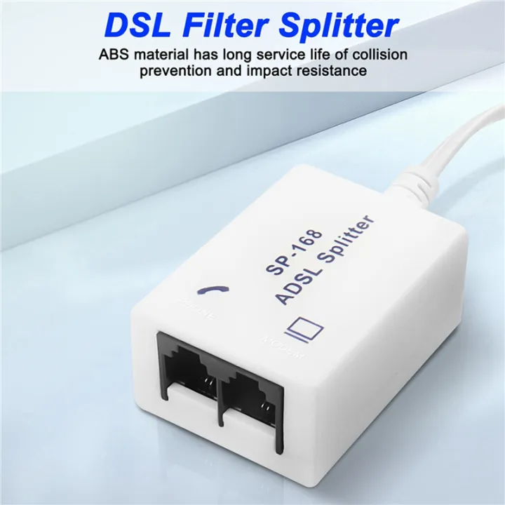 (GGBR)%204Pcs%20DSL%20Filter%20Splitter%20ADSL%20Splitter%20for%20Phone%20Line%20Male%20to%202%20Female%20RJ11%206P4C/6P2C%20Telephone%20Modem%20Converter%20Adapter%20-%20Image%205