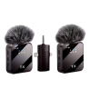 F11-2 Universal Wireless Microphone for iPhone, Type C, and Camera. 