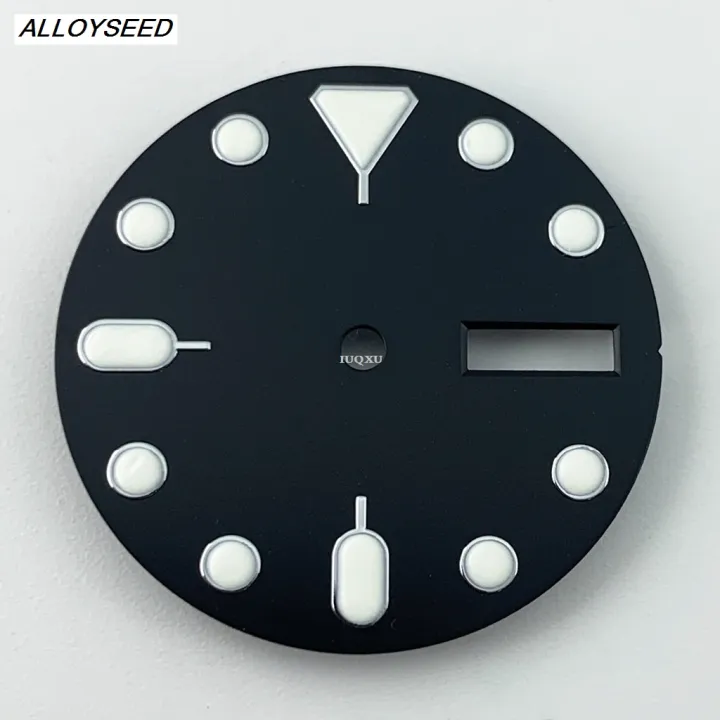 ALLOYSEED%20IUQXU%20Goutent%2028.5mm%20Black%20Blue%20Green%20Sterile%20Watch%20Dial%20Green%20LuminoLuxuryus%20%E3%80%902025%20Version%E3%80%91%20Fit%20NH36%20NH36A%20Movement%20For%203%20o'clock%203.8%20o'clock%20Crown%20Case%20-%20Image%204