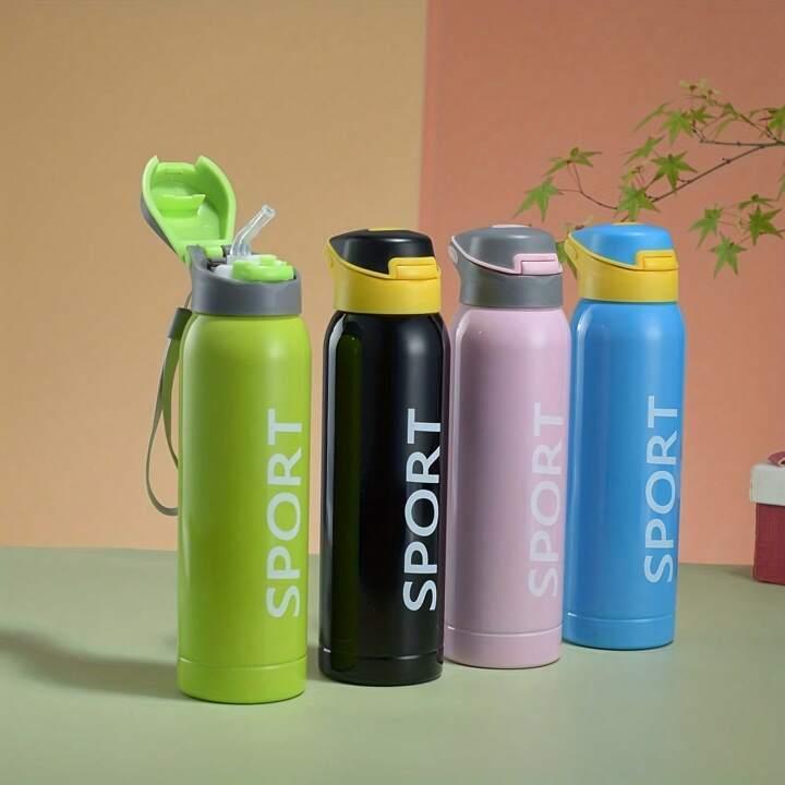 Insulated Water Bottles - 500ml Stainless Steel Water Bottles, Sports Water Bottles Keep Cold for 24 Hours and hot for 12 Hours, Office & School Water Bottle for kids Premiere Quality (PACK OF 1)