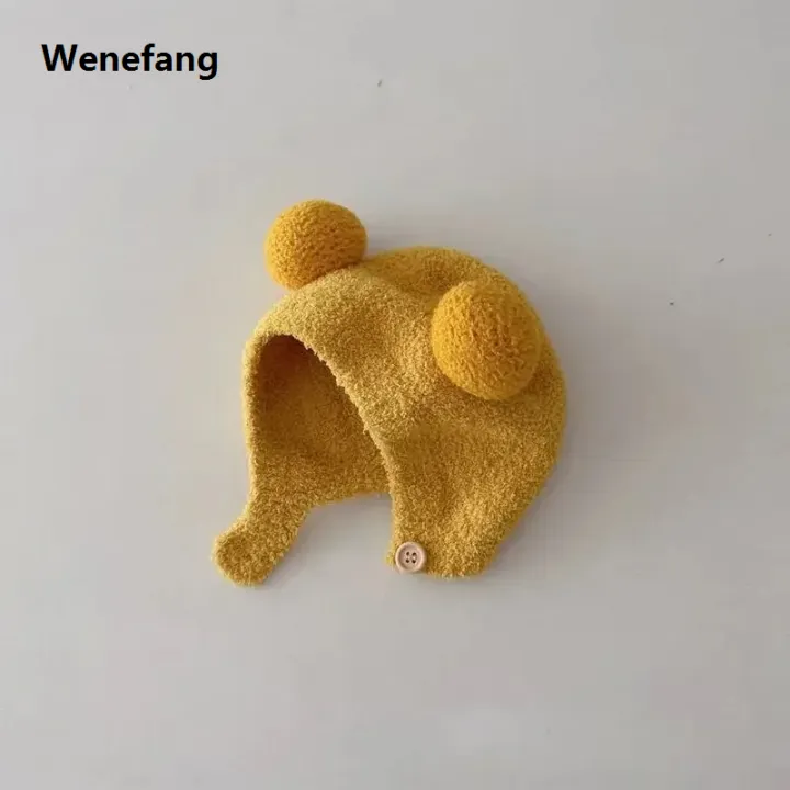 Wenefang%20Cute%20Winter%20Warm%20Kids%20Girl%20Boys%20Baby%20Hats%20Fleece%20Wool%20Hemming%20Caps%20with%20Ball%20Solid%20Wool%20Ear%20Protection%20Hats%20Soft%20Newborn%20Bonnet%20-%20Image%208