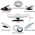 KOBWA Car Rear View Blind Spot Mirror Round Stick-On Convex Mirror Wide Angle View Mirror For Safer Driving-2 Pack. 