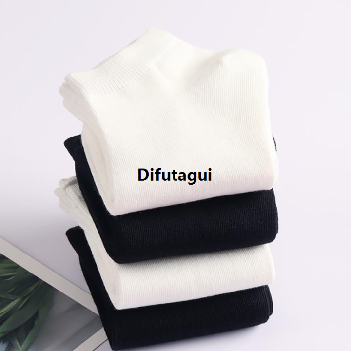 Difutagui%205%20Pairs%20Unisex%20Socks%20Low%20Cut%20Breathable%20Business%20Boat%20Sock%20Solid%20Hot%20Selling%20Color%20Comfortable%20Ankle%20Casual%20White%20Black%20Men%20Business%20-%20Image%206