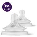 Philips Avent SCY964/02 Natural Response Nipple, 3m+ Twin Pack, White, Flow 4 teats BPA Free*. 