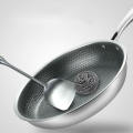 Honeycomb Structure Hex Design Non-stick  Fry Pan 24 cm Stainless Steel. 