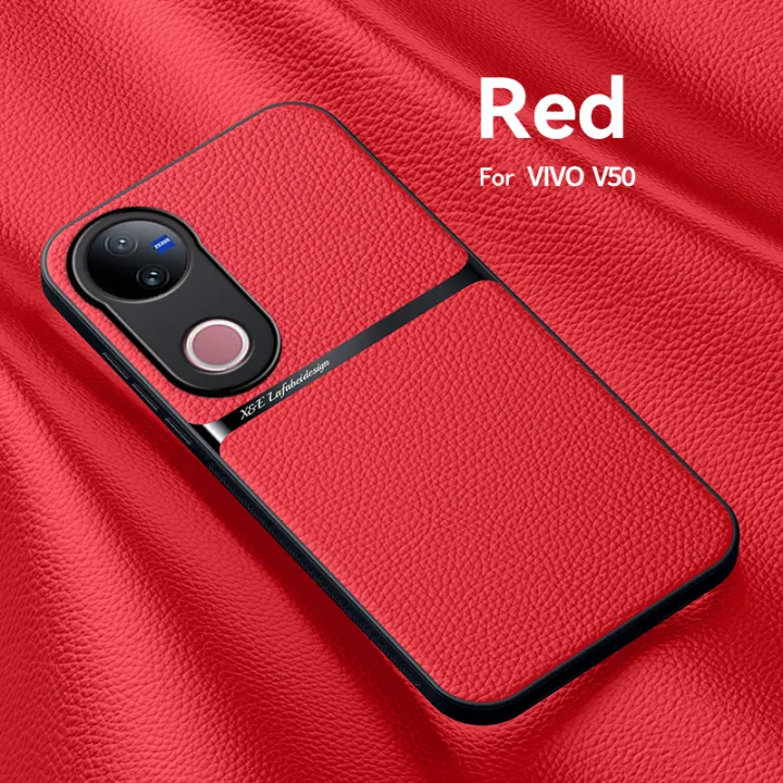 HOT%20Luxury%20Magnetic%20Leather%20Solid%20Color%20Phone%20Case%20For%20ViVO%20V50%205G%20Shockproof%20Back%20Cover%20-%20Image%208