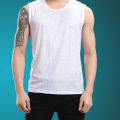 Ice silk vest men's tide cut-out mesh breathable and quick-drying sports thin wide shoulder wear sleeveless T-shirt summer. 