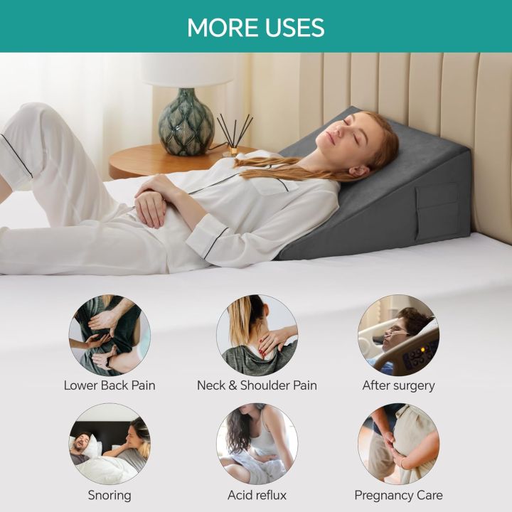 Orthopedic%20Bed%20Wedge%20Pillow%20for%20Acid%20Reflux%20&%20Gerd%20%7C%20Memory%20Foam%20Incline%20Back%20Support%20Cushion%20for%20Snoring%20Relief%20-%20Image%204