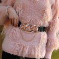 New Party Gothic Sweater Tassel Chain Coat PU Leather Women Punk Belts Waistband Jeans Waist Strap. 