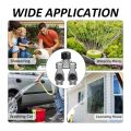 Aluminum Alloy Hose Valve & Y-Connector - Full , Metal Hose Attachments for Gardening. 