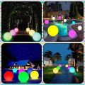 1PCS Floating Waterproof Outdoor Balloons Water Pool Party Luminous Toy LED Balls Large Inflatable. 
