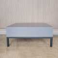 Center Table With Metal Base - Grey. 