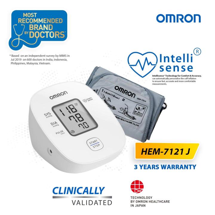 Omron HEM 7121J Fully Automatic Digital Blood Pressure Monitor with