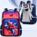 New Spiderman 3D Cartoon Waterproof Oxford Cloth Backpack for Boys 1-4 Grade. 