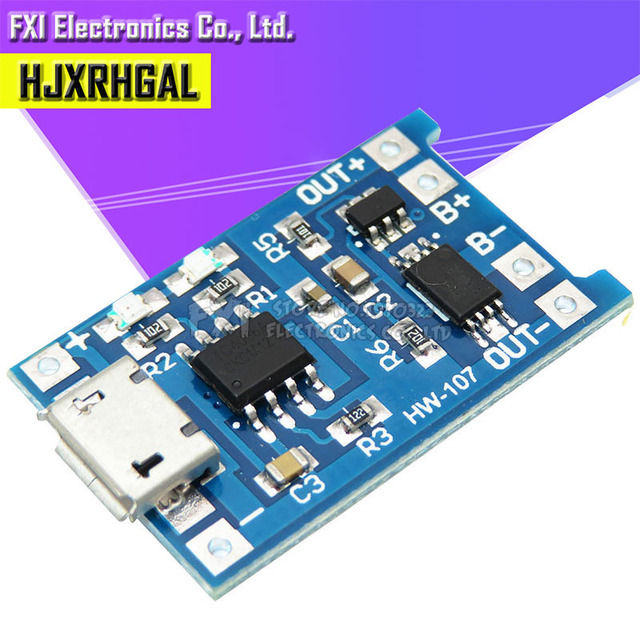 5PCS%20Micro%20USB%205V%201A%2018650%20TP4056%20Lithium%20Charger%20Module%20Charging%20With%20Dual%20Functions%201A%20Li-ion%20Battery%20protection%20board%20-%20Image%203