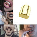 New 14k Gold Plated Small Single Tooth Plain Canine Cap  trend Hip Hop TeethJunna. 