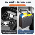 Spreeshop Multifunctional Car Seat Storage Bag Leather Storage Bag Suitable for Most Car Models Interior Design. 