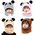 Cute Warm Baby Velvet Fur Monkey Cap Topi Soft Winter Hat Beautiful Design For Baby Boy And Girl. 