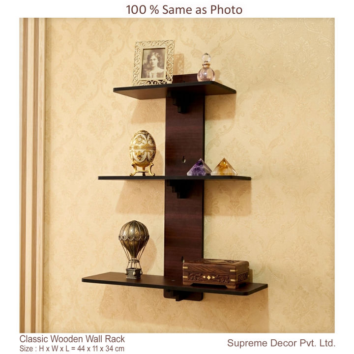 Formica%20Laminated%20-%20Best%20Quality%203%20Layer%20-%203%20%20Tier%20Wooden%20Wall%20Rack%20Shelf%20%20by%20Supreme%20Decor%20-%20Image%202