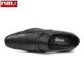 Run Shoes  Black Leather Stitched Design Slip-on Official / Formal Shoe For Men (1593). 