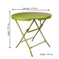 Supreme Bistro Blow Moulded Round Foldable Table (M. Green). 