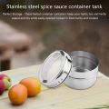 6pcs / set Clear Lid Magnetic Spice Jar Stainless Steel Spice Sauce Storage Container Pots Kitchen Houseware. 