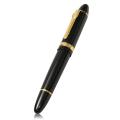 Jinhao 159 Vivid Office Fountain Pen Black Lacquered Gold Trim And Medium Nib. 