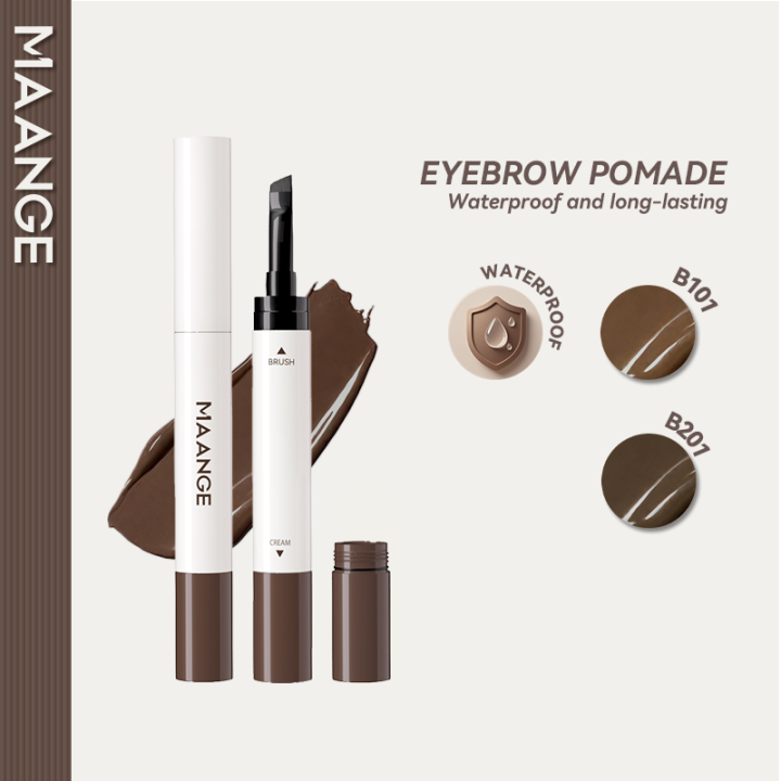 MAANGE 2-in-1 Eye Brow Cream Brow Pomade Waterproof & Natural Finish Eye Brow Pen MG-E06